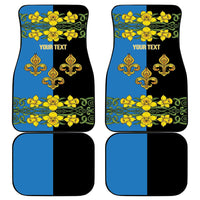 Personalized Monmouthshire Wales Car Mats Sir Fynwy Flag With Welsh Daffodil - Wonder Print Shop