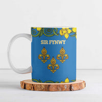 Personalized Monmouthshire Wales Ceramic Mug Sir Fynwy Flag With Welsh Daffodil - Wonder Print Shop