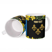 Personalized Monmouthshire Wales Ceramic Mug Sir Fynwy Flag With Welsh Daffodil - Wonder Print Shop