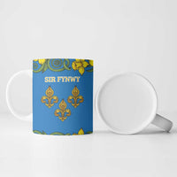 Personalized Monmouthshire Wales Ceramic Mug Sir Fynwy Flag With Welsh Daffodil - Wonder Print Shop