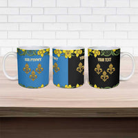 Personalized Monmouthshire Wales Ceramic Mug Sir Fynwy Flag With Welsh Daffodil - Wonder Print Shop