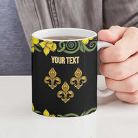 Personalized Monmouthshire Wales Ceramic Mug Sir Fynwy Flag With Welsh Daffodil - Wonder Print Shop