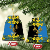 Personalized Monmouthshire Wales Ceramic Ornament Sir Fynwy Flag With Welsh Daffodil - Wonder Print Shop