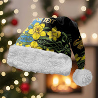Personalized Monmouthshire Wales Christmas Santa Hat Sir Fynwy Flag With Welsh Daffodil - Wonder Print Shop