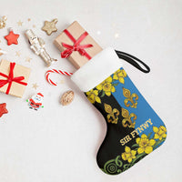 Personalized Monmouthshire Wales Christmas Stocking Sir Fynwy Flag With Welsh Daffodil - Wonder Print Shop