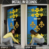 Personalized Monmouthshire Wales Door Cover Sir Fynwy Flag With Welsh Daffodil - Wonder Print Shop