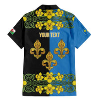 Personalized Monmouthshire Wales Family Matching Mermaid Dress and Hawaiian Shirt Sir Fynwy Flag With Welsh Daffodil - Wonder Print Shop