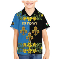 Personalized Monmouthshire Wales Family Matching Mermaid Dress and Hawaiian Shirt Sir Fynwy Flag With Welsh Daffodil - Wonder Print Shop