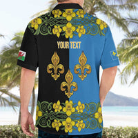 Personalized Monmouthshire Wales Hawaiian Shirt Sir Fynwy Flag With Welsh Daffodil - Wonder Print Shop