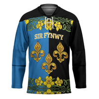 Personalized Monmouthshire Wales Hockey Jersey Sir Fynwy Flag With Welsh Daffodil - Wonder Print Shop