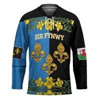 Personalized Monmouthshire Wales Hockey Jersey Sir Fynwy Flag With Welsh Daffodil - Wonder Print Shop