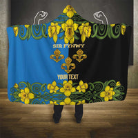 Personalized Monmouthshire Wales Hooded Blanket Sir Fynwy Flag With Welsh Daffodil - Wonder Print Shop