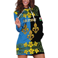 Personalized Monmouthshire Wales Hoodie Dress Sir Fynwy Flag With Welsh Daffodil - Wonder Print Shop