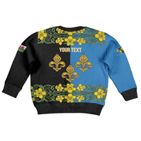 Personalized Monmouthshire Wales Kid Ugly Christmas Sweater Sir Fynwy Flag With Welsh Daffodil - Wonder Print Shop
