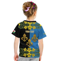 Personalized Monmouthshire Wales Kid T Shirt Sir Fynwy Flag With Welsh Daffodil - Wonder Print Shop