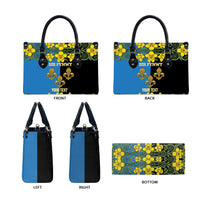 Personalized Monmouthshire Wales Leather Bag Sir Fynwy Flag With Welsh Daffodil - Wonder Print Shop