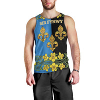Personalized Monmouthshire Wales Men Tank Top Sir Fynwy Flag With Welsh Daffodil - Wonder Print Shop