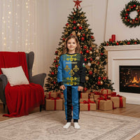 Personalized Monmouthshire Wales Christmas Pajama Set Sir Fynwy Flag With Welsh Daffodil - Wonder Print Shop