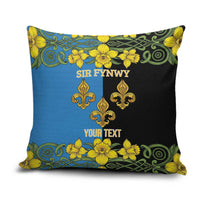 Personalized Monmouthshire Wales Pillow Cover Sir Fynwy Flag With Welsh Daffodil - Wonder Print Shop