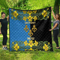 Personalized Monmouthshire Wales Quilt Sir Fynwy Flag With Welsh Daffodil - Wonder Print Shop