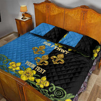 Personalized Monmouthshire Wales Quilt Bed Set Sir Fynwy Flag With Welsh Daffodil - Wonder Print Shop