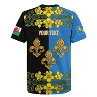 Personalized Monmouthshire Wales Rugby Jersey Sir Fynwy Flag With Welsh Daffodil - Wonder Print Shop