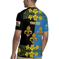 Personalized Monmouthshire Wales Rugby Jersey Sir Fynwy Flag With Welsh Daffodil - Wonder Print Shop