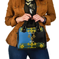 Personalized Monmouthshire Wales Shoulder Handbag Sir Fynwy Flag With Welsh Daffodil - Wonder Print Shop