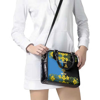 Personalized Monmouthshire Wales Shoulder Handbag Sir Fynwy Flag With Welsh Daffodil - Wonder Print Shop