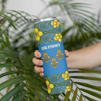 Personalized Monmouthshire Wales Skinny Tumbler Sir Fynwy Flag With Welsh Daffodil - Wonder Print Shop