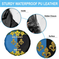 Personalized Monmouthshire Wales Spare Tire Cover Sir Fynwy Flag With Welsh Daffodil - Wonder Print Shop