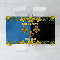 Personalized Monmouthshire Wales Tablecloth Sir Fynwy Flag With Welsh Daffodil - Wonder Print Shop