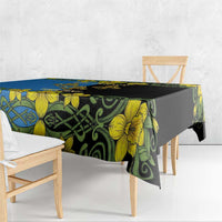 Personalized Monmouthshire Wales Tablecloth Sir Fynwy Flag With Welsh Daffodil - Wonder Print Shop