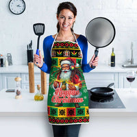 Jamaica Christmas Apron Reggae Santa with Dreadlocks Design - Wonder Print Shop