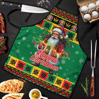 Jamaica Christmas Apron Reggae Santa with Dreadlocks Design - Wonder Print Shop