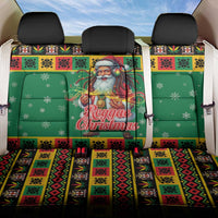 Jamaica Christmas Back Car Seat Cover Reggae Santa with Dreadlocks Design - Wonder Print Shop