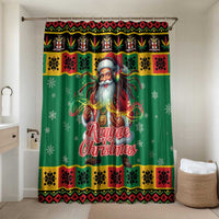 Jamaica Christmas Bathroom Set Reggae Santa with Dreadlocks Design - Wonder Print Shop