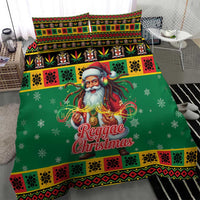 Jamaica Christmas Bedding Set Reggae Santa with Dreadlocks Design - Wonder Print Shop