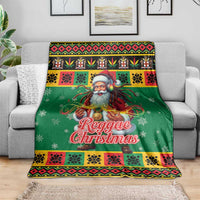 Jamaica Christmas Blanket Reggae Santa with Dreadlocks Design - Wonder Print Shop