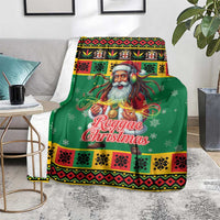 Jamaica Christmas Blanket Reggae Santa with Dreadlocks Design - Wonder Print Shop