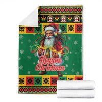 Jamaica Christmas Blanket Reggae Santa with Dreadlocks Design - Wonder Print Shop
