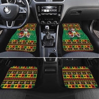 Jamaica Christmas Car Mats Reggae Santa with Dreadlocks Design - Wonder Print Shop