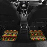 Jamaica Christmas Car Mats Reggae Santa with Dreadlocks Design - Wonder Print Shop
