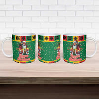 Jamaica Christmas Ceramic Mug Reggae Santa with Dreadlocks Design - Wonder Print Shop