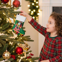 Jamaica Christmas Stocking Reggae Santa with Dreadlocks Design - Wonder Print Shop