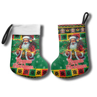 Jamaica Christmas Stocking Reggae Santa with Dreadlocks Design - Wonder Print Shop