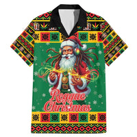 Jamaica Christmas Family Matching Mermaid Dress and Hawaiian Shirt Reggae Santa with Dreadlocks Design - Wonder Print Shop