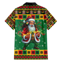 Jamaica Christmas Family Matching Puletasi and Hawaiian Shirt Reggae Santa with Dreadlocks Design - Wonder Print Shop