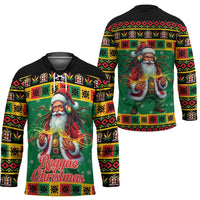 Jamaica Christmas Hockey Jersey Reggae Santa with Dreadlocks Design - Wonder Print Shop