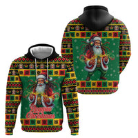 Jamaica Christmas Hoodie Reggae Santa with Dreadlocks Design - Wonder Print Shop